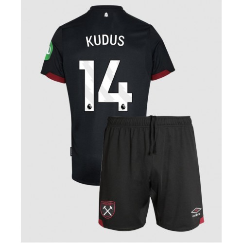 Dres West Ham United Mohammed Kudus #14 Gostujuci za djecu 2024-25 Kratak Rukav (+ kratke hlače)